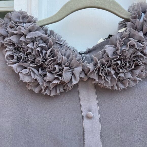 Urban Outfitters Quail Ruffle Trimmed Chiffon Dress NWT - Picture 7 of 13